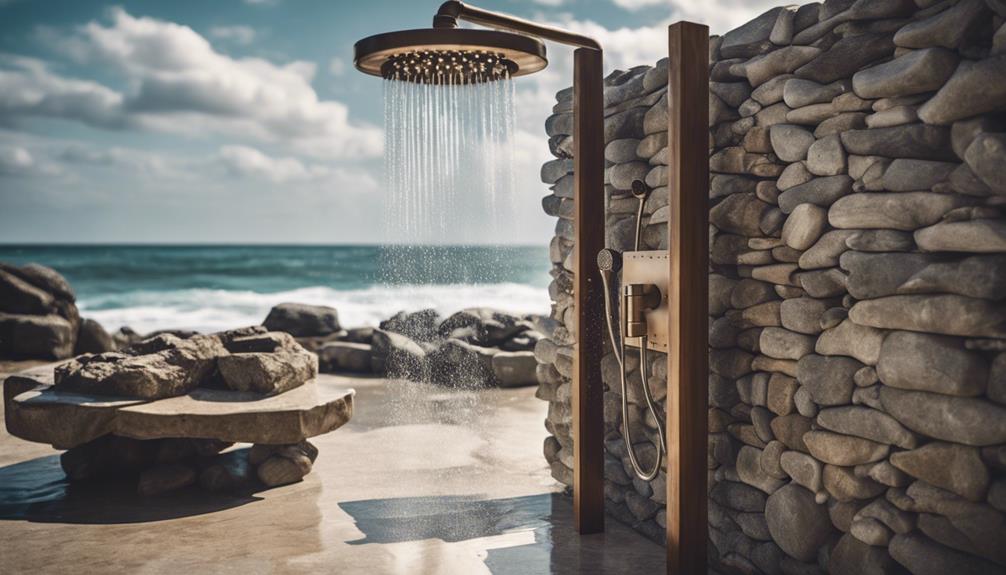 beachfront outdoor shower concept